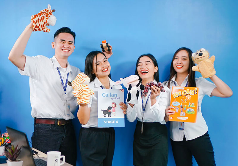 Professores da QQEnglish na escola de Cebu, nas Filipinas